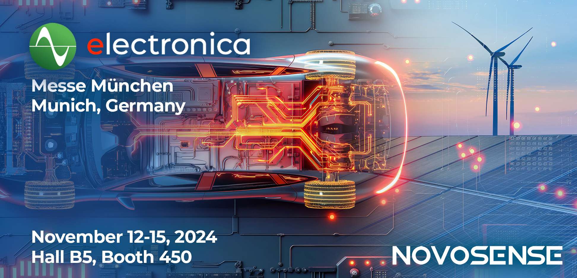NOVOSENSEは、インテリジェントカー、電動化、産業制御に関する最新の研究開発成果をelectronica 2024に発表