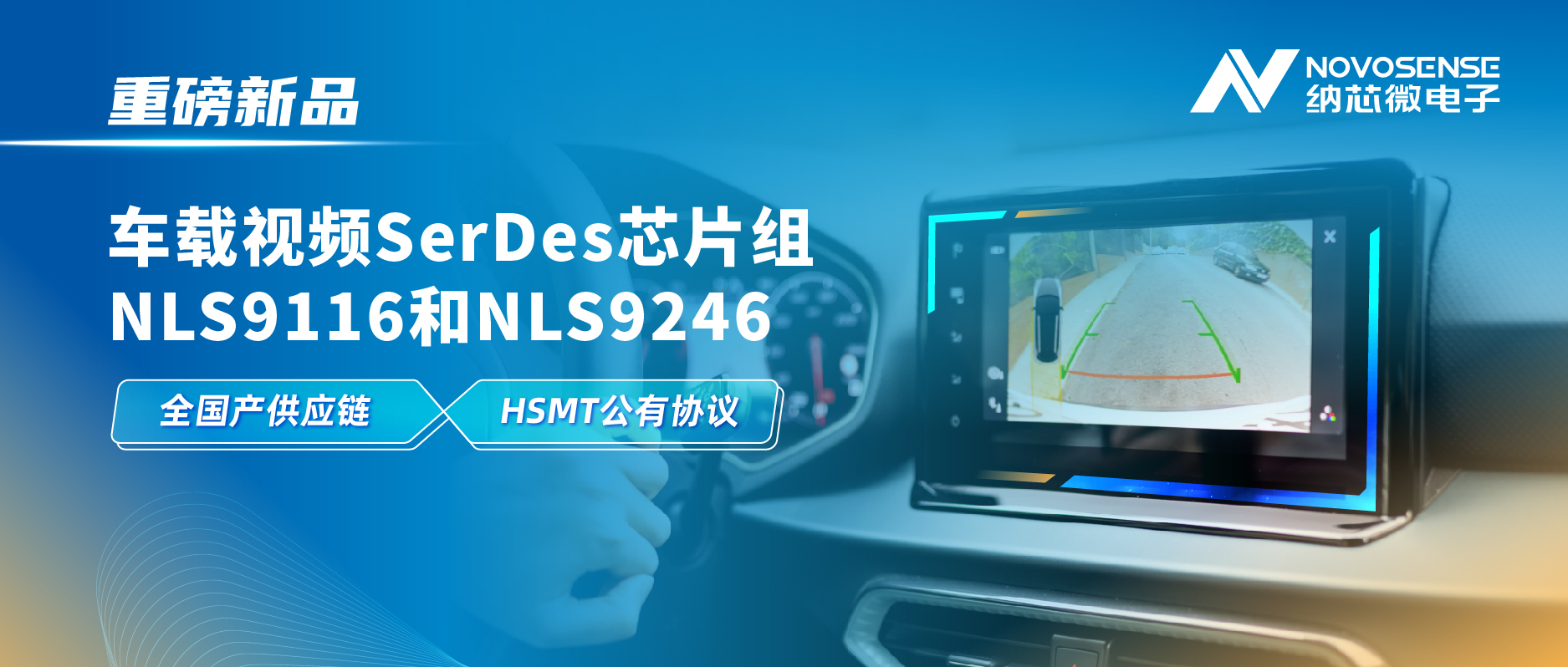 全国产供应链、完成HSMT芯片互联互通测试，long8唯一官网推出车载视频SerDes芯片组NLS9116和NLS9246